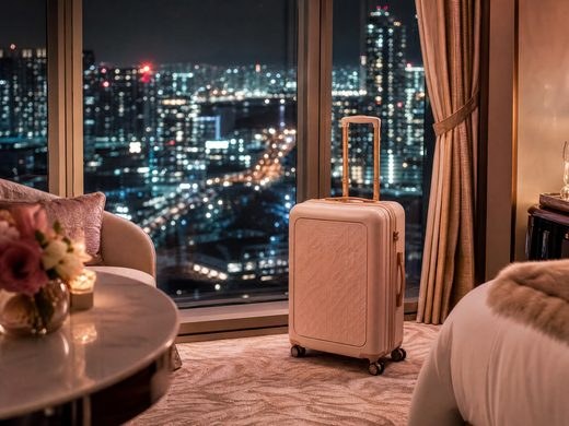 夜景の見えるホテルの客室
